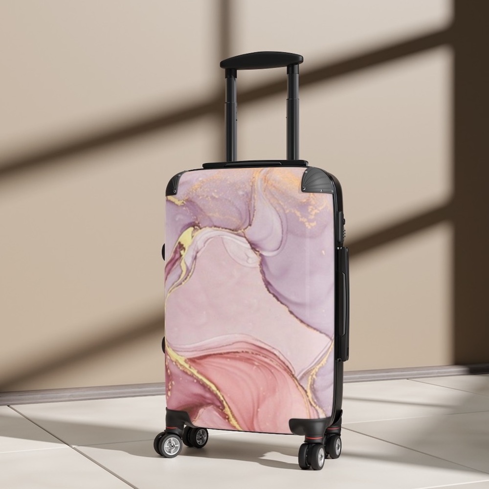 Pink and Gold Suitcase